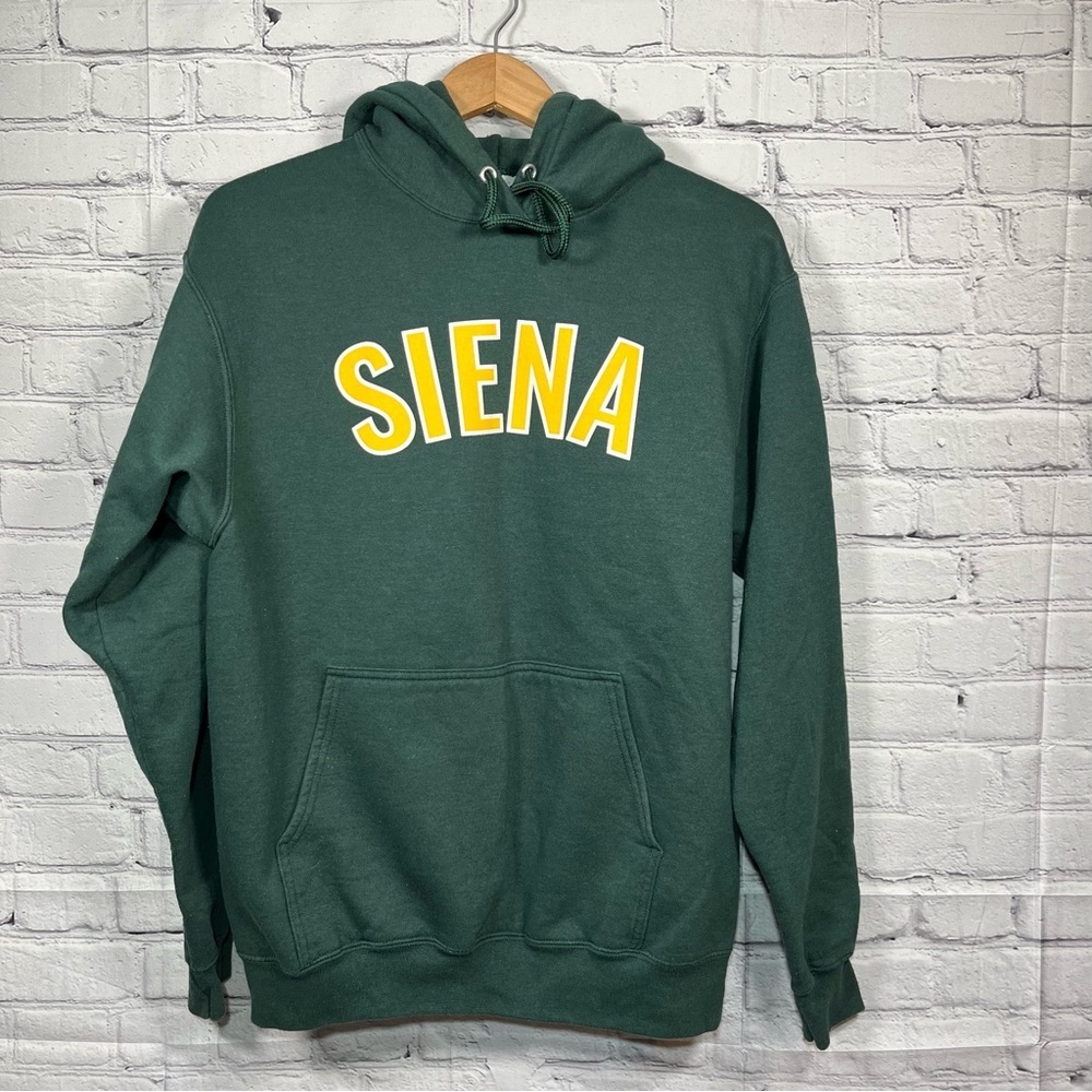 Siena College Hoodie Sweatshirt Mens Size Small Green Fleece University